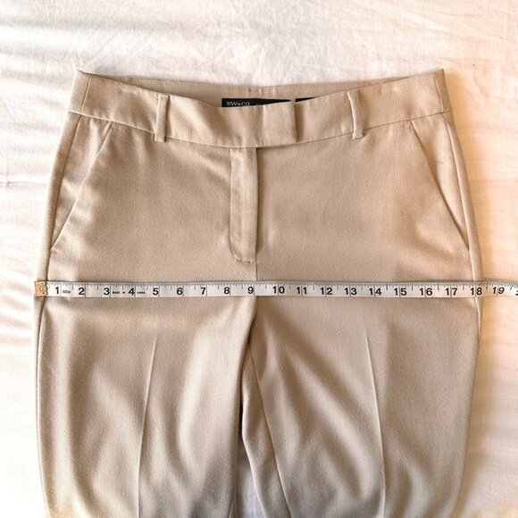 RW&Co. Womens Slim Leg Trousers Beige Size 4 Suiting Signature Fit Ankle Length - Picture 9 of 11